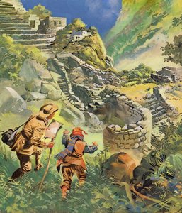 Hiram Bingham discovers the lost Incan city of Machu Picchu in Peru by English School
